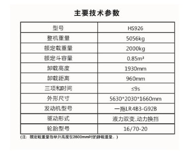 HS926輪式裝載機